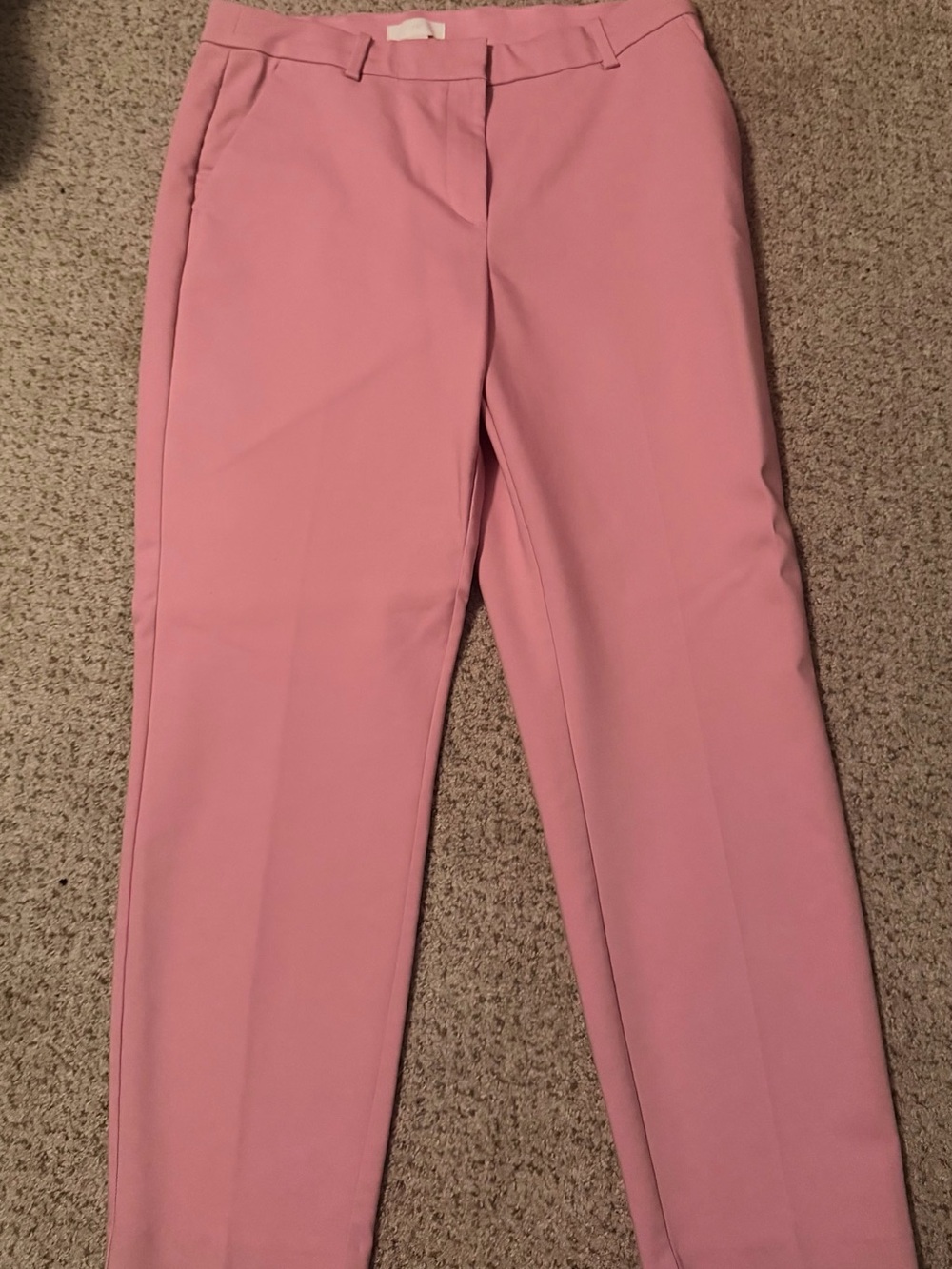 H&M Pink Straight-Leg Trousers